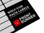 Planche d'étiquettes pour caisses Wolf Pack et Cub Pack, SBOX026