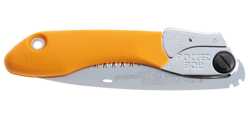 Scie pliante Silky Pocketboy 130 ou 170 mm - Scie Lame courbée 170mm 8 dents/3cm - Poignée jaune