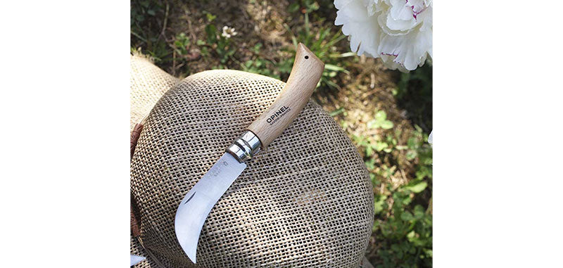 Serpette Opinel inox N°08 ou N°10, manche hêtre - N°08 (LC8)