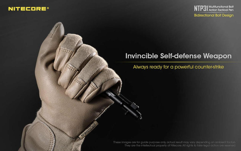 Stylo tactique Nitecore NTP31 à pointe titane brise-vitre