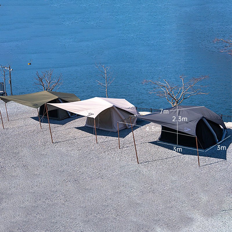 Tente gonflable Coody Havena PRO avec auvent moustiquaire - Noir