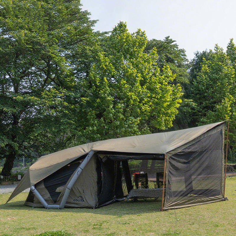 Tente gonflable Coody Havena PRO avec auvent moustiquaire - Vert armée