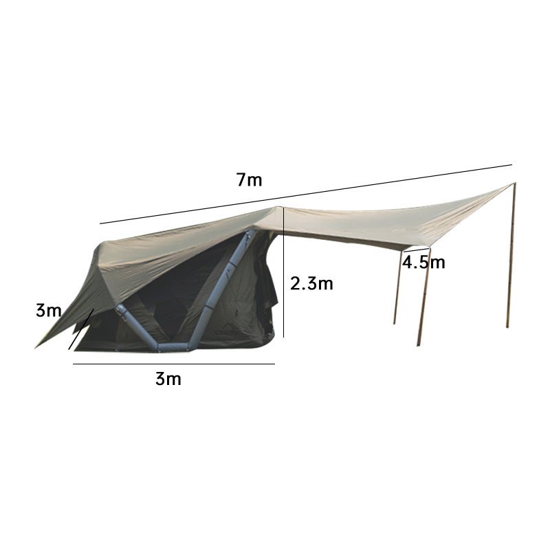 Tente gonflable Coody Havena PRO avec auvent moustiquaire - vue 7