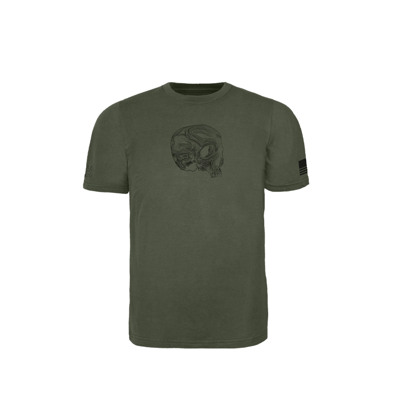 T-Shirt TAD Topo Skull – Crâne Noir Triple Aught Design