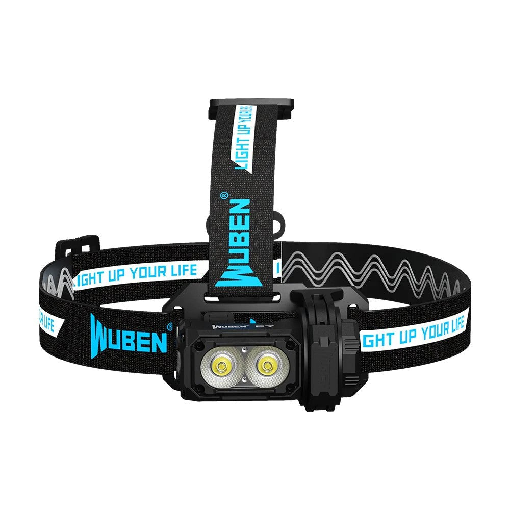 Wuben : Lampe frontale rechargeable E7 1800 lumens